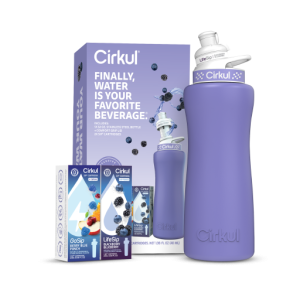 Cirkul 32oz. Matte Periwinkle Stainless Steel Bottle Starter Kit