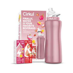Cirkul 32oz. Rose Gold Stainless Steel Bottle Starter Kit